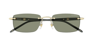 Montblanc MB0344S men Gold Squared Sunglasses