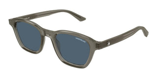 Montblanc Mb0384s Men Grey Squared Sunglasses