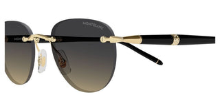 Montblanc MB0412S men Gold Round Sunglasses
