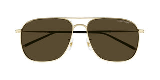 Montblanc Mb0417sa Men Gold Pilot Sunglasses