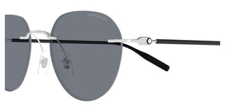 Montblanc MB0428S men Silver Round Sunglasses