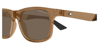 Montblanc MB0432S men Brown Squared Sunglasses