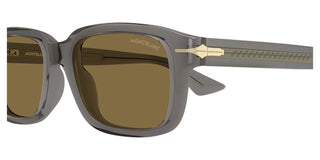Montblanc MB0436S men Grey Rectangle Sunglasses