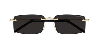 Montblanc MB0443S men Gold Rectangle Sunglasses