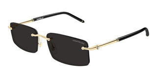 Montblanc MB0443S men Gold Rectangle Sunglasses