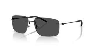 Moncler Me4003 Unisex Black Rectangle Sunglasses