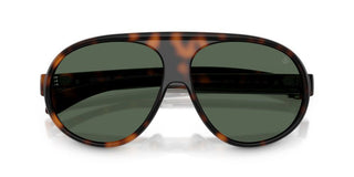 Moncler Me8007u Unisex Havana Shield Sunglasses