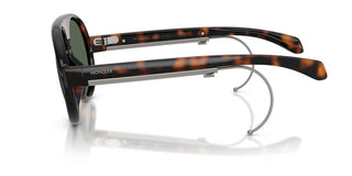 Moncler Me8007u Unisex Havana Shield Sunglasses