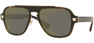 Versace MEDUSA CHARM VE 2199 men Havana Oversize Sunglasses