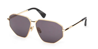 Max Mara Miller 4 Mm0143 Unisex Gold Geometric Sunglasses