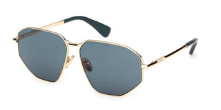 Max Mara Miller 4 Mm0143 Unisex Gold Geometric Sunglasses