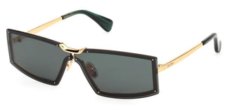 Max Mara Mm0118 Unisex Gold Rectangle Sunglasses