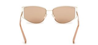 Max Mara Mm0141 Unisex Gold Cat Eye Sunglasses