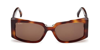 Max Mara Mm0159 Unisex Havana Rectangle Sunglasses