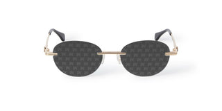 Palm Angels PERI10H CRYSTAL unisex Gold Oval Sunglasses