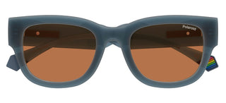 Polaroid Pld 6213/s/xn Women Blue Squared Sunglasses