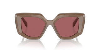 Prada Pr 14zs Women Brown Geometric Sunglasses