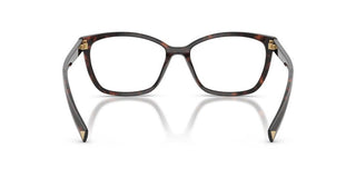 Prada Pr 15zv Women Brown Geometric Eyeglasses