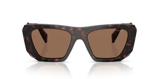 Prada Pr B18s Women Havana Squared Sunglasses
