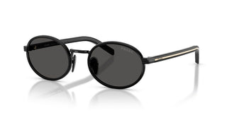 Prada Pr B56s Women Black Round Sunglasses