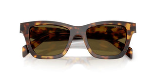 Prada PR C07S women Havana Squared Sunglasses