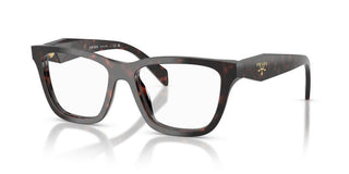 Prada PR C10V women Havana Squared Eyeglasses