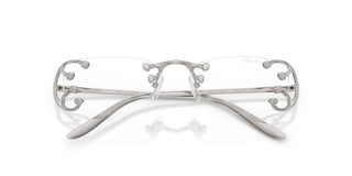 Prada PR C57S women Silver Rectangle Sunglasses