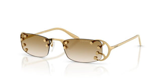 Prada PR C57S women Gold Rectangle Sunglasses
