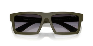 Prada Linea Rossa Ps A07s Men Green Rectangle Sunglasses