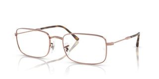 Ray-ban Rx 3746v Unisex Brown Rectangle Eyeglasses