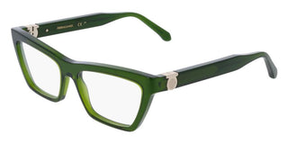 Salvatore Ferragamo Sf3021 Women Green Cat Eye Eyeglasses