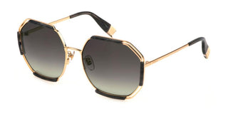 Furla SFU785 unisex Rose gold Geometric Sunglasses