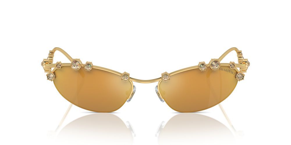 Swarovski SK7016 Sunglasses in Gold Tone Swarovski SK7016 400487 Cat Eye Gold With Gems Sunglasses  main image 2