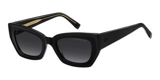 Tommy Hilfiger Th 2254/s Women Black Cat Eye Sunglasses