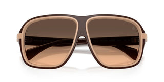 Moncler Twotone Me8011u Unisex Brown Pilot Sunglasses