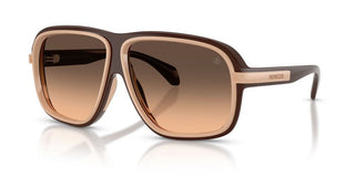 Moncler Twotone Me8011u Unisex Brown Pilot Sunglasses