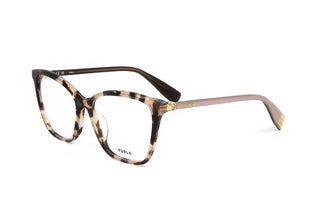 Furla VFU545 unisex Havana Cat Eye Eyeglasses