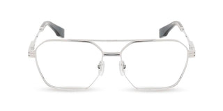 Police Vplq76 Men Silver Squared Eyeglasses