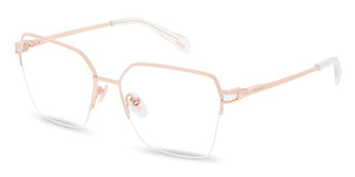 Police Vplr16 Unisex Rose Gold Geometric Eyeglasses