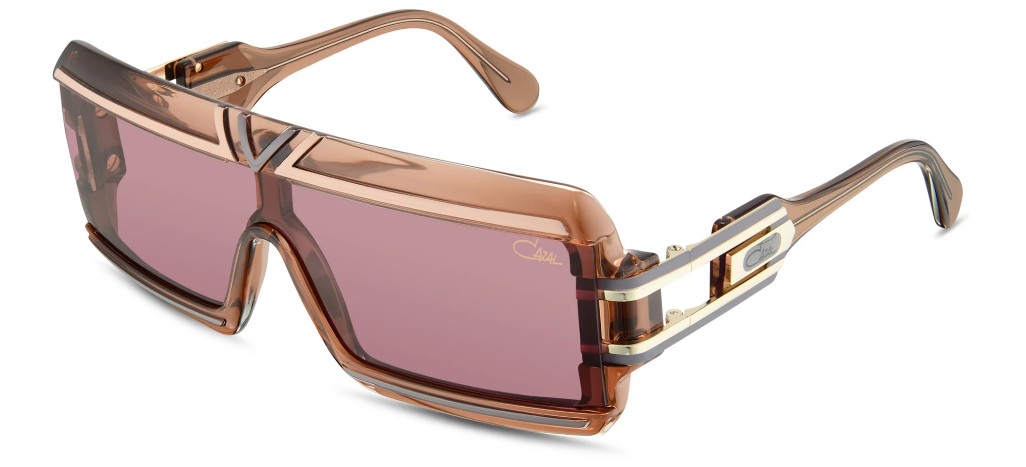 Cazal 856 Unisex Brown Shield Sunglasses – Otticanet Cazal 856 Unisex Brown Shield Sunglasses – Otticanet
