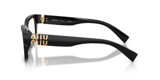 Miu Miu 0mu 02yv Women Black Rectangle Eyeglasses