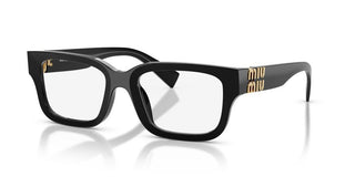 Miu Miu 0mu 02yv Women Black Rectangle Eyeglasses