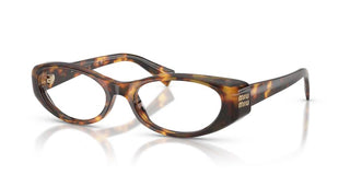 Miu Miu 0mu 03zv Women Havana Oval Eyeglasses