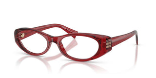 Miu Miu 0mu 03zv Women Red Oval Eyeglasses
