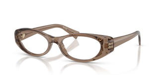 Miu Miu 0mu 03zv Women Brown Oval Eyeglasses