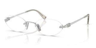 Miu Miu 0mu 53wv Women Silver Oval Eyeglasses