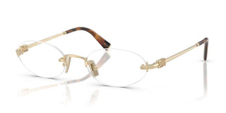 Miu Miu 0mu 53wv Women Gold Oval Eyeglasses