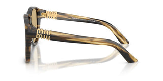 Miu Miu 0mu A08s Women Havana Pilot Sunglasses