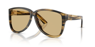 Miu Miu 0mu A08s Women Havana Pilot Sunglasses