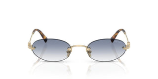 Miu Miu 0MU A54S women Gold Oval Sunglasses